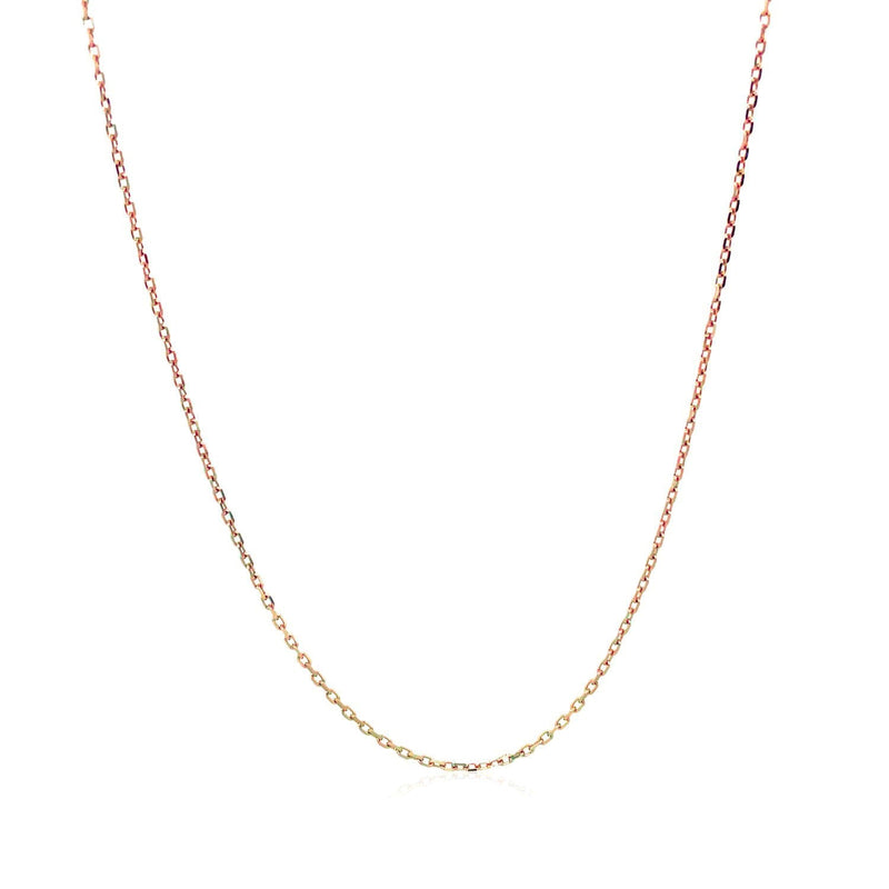 Bids.com Diamond Cut Cable Link Chain in 14k Rose Gold (0.8 mm) Necklaces