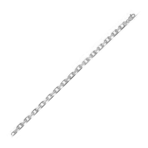 Bids.com 14k White Gold French Cable Chain Bracelet  (4.80 mm) Bracelets