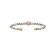 Bids.com Cubic Zirconia Bangle Bracelet Sterling Silver Bracelets