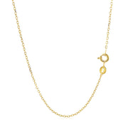 Bids.com 14k Yellow Gold Faceted Cable Link Chain 1.3mm Necklaces