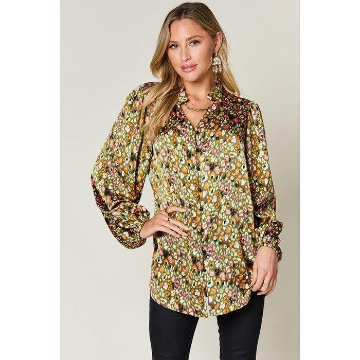 Printed Long Sleeve Blouse