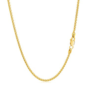 Bids.com 14k Yellow Gold Round Wheat Chain 1.5mm Necklaces