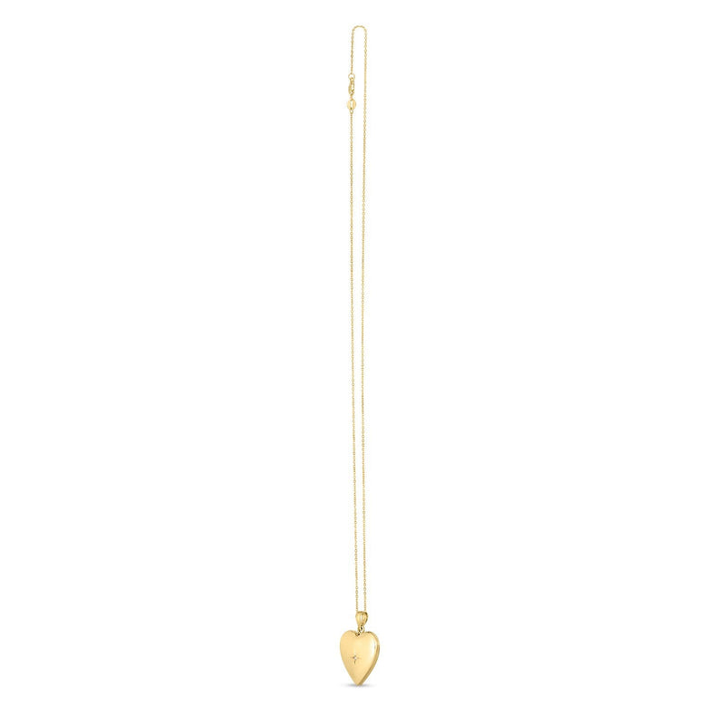 Bids.com 14k Yellow Gold Diamond Heart Locket Necklace Necklaces
