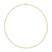 Bids.com Solid 14K Yellow Gold 2.5mm Paperclip Chain Necklace Unisex 18" Inches Necklaces