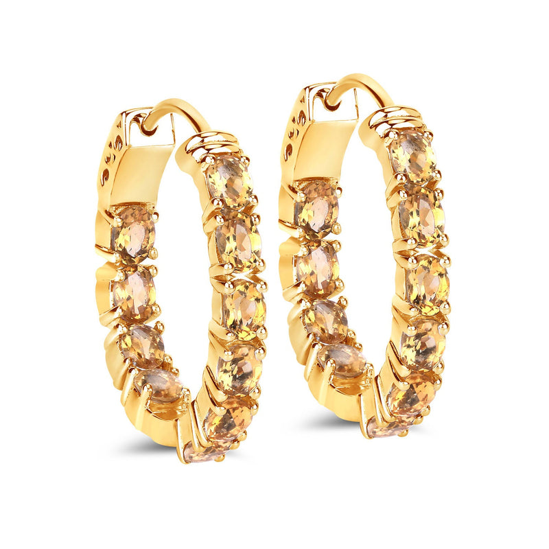 Bids.com 3.20 Carat Genuine Citrine .925 Sterling Silver Earrings Earrings