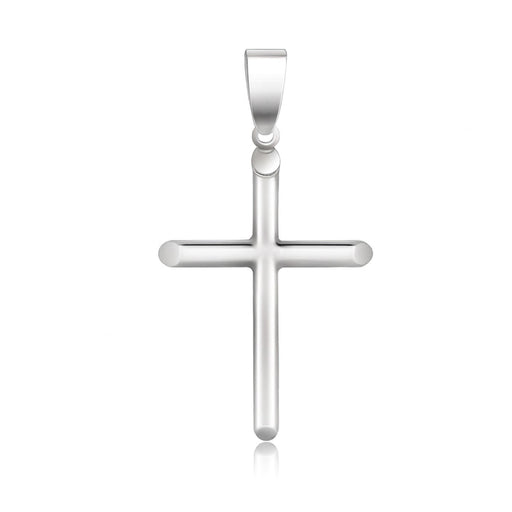 Bids.com 14k White Gold Slim Cross with Tapered Ends Pendant Pendants