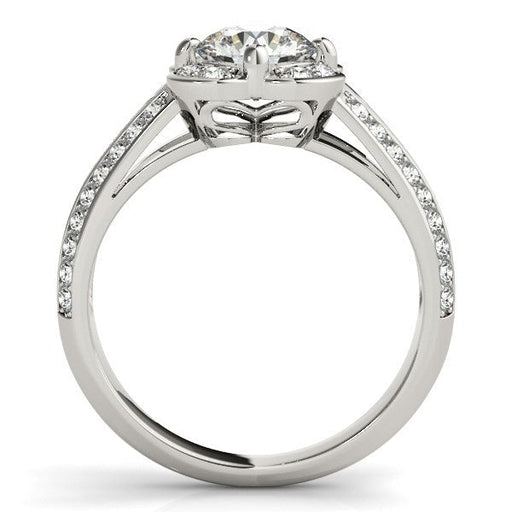Bids.com Round Diamond Floral Motif Engagement Ring in 14k White Gold (1 3/8 cttw) Rings