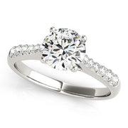 Bids.com 14k White Gold Round Cut Diamond Engagement Ring  (1 5/8 cttw) Rings