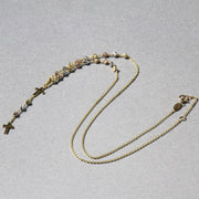 Bids.com 14k Tri-Color Gold Rosary Chain Necklace Necklaces