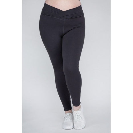 Plus Size V Waist Full Length Leggings