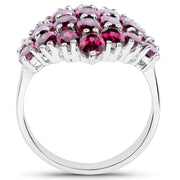 Bids.com 11.50 Carat Genuine Rhodolite .925 Sterling Silver Ring Rings