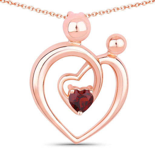 Bids.com 0.32 Carat Genuine Garnet .925 Sterling Silver Pendant Pendants