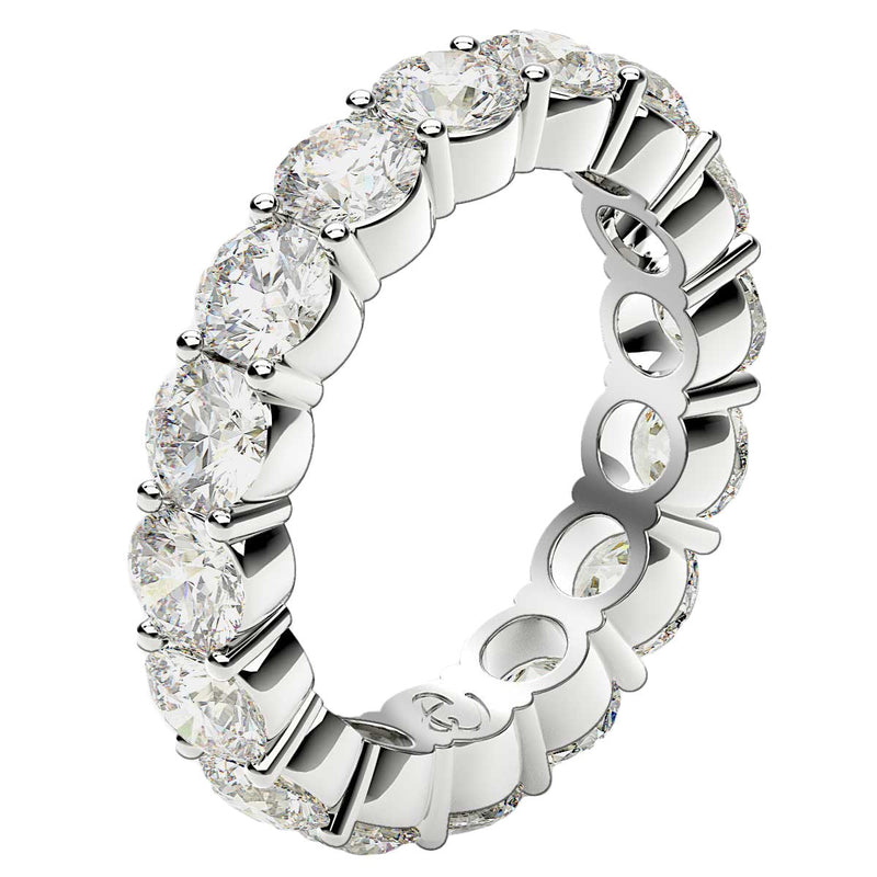Bids.com Round Cut Lab Grown Diamond Eternity Ring in 14k White Gold (4 cttw FG/VS2) Rings
