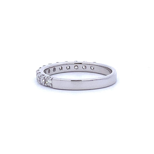 Bids.com .75ct Diamond Wedding Band Ring 14KT White Gold Rings