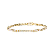 Bids.com 14K Yellow Gold 6.0 Cttw Classic 4 Prong Set Round Brilliant Cut Diamond Tennis Bracelet (K-L Color, VS2-SI1 Clarity) - 7.25" Bracelets
