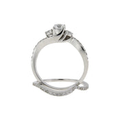 Bids.com .70ct Diamond Engagement Ring Set 14KT White Gold Rings