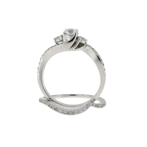 Bids.com .70ct Diamond Engagement Ring Set 14KT White Gold Rings