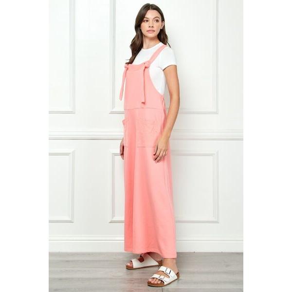 Veveret Wide Strap French Terry Overalls