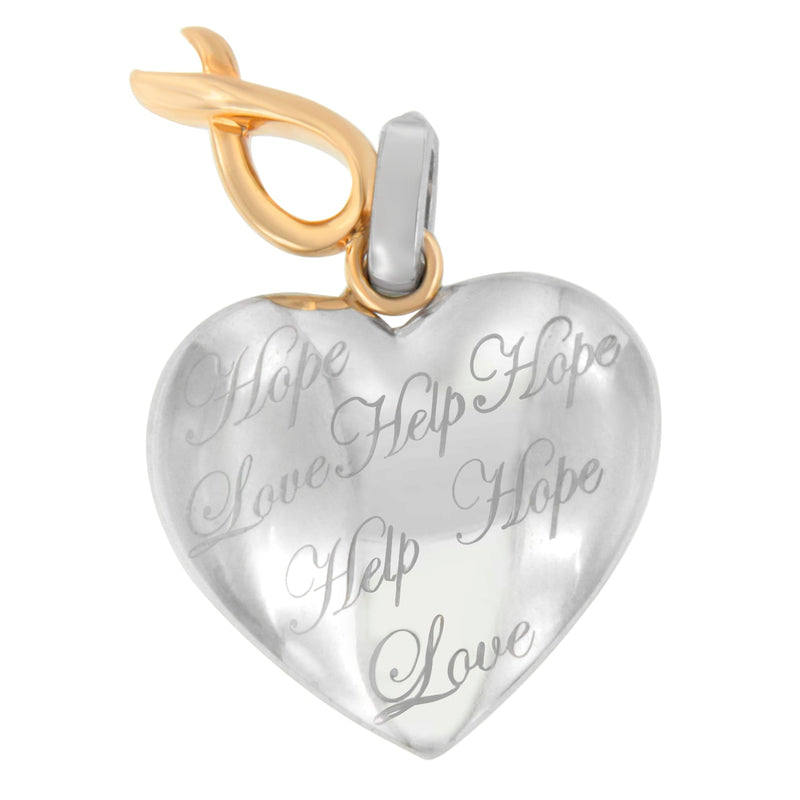 Bids.com 10K Yellow Gold Over Silver Heart Pendant Necklace Necklaces