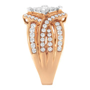 Bids.com Two-Tone 10KT Gold Diamond Bypass Cocktail Ring (1 1/2 cttw, H-I Color, I1-I2 Clarity) Rings