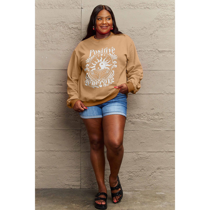 Simply Love POSITIVE ENERGY Graphic Sweatshirt