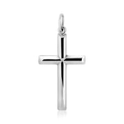 Bids.com Sterling Silver Polished Bar Cross Pendant Pendants