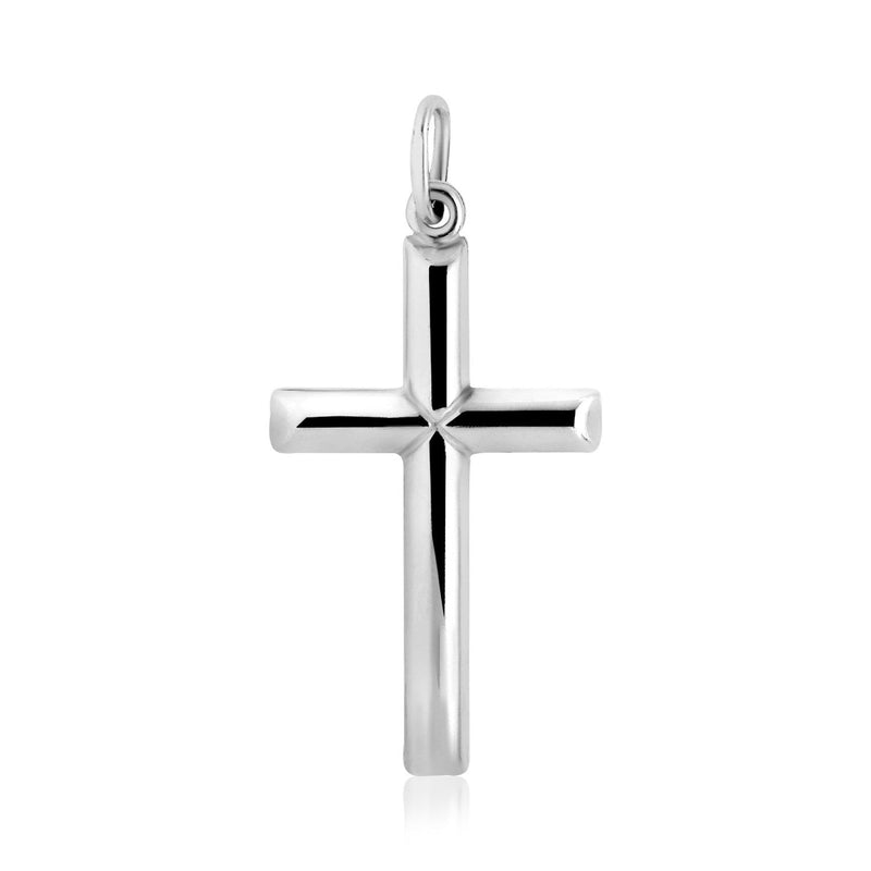 Bids.com Sterling Silver Polished Bar Cross Pendant Pendants
