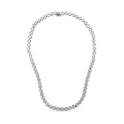 Bids.com IGI Certified 14K White Gold 8.0 Cttw Pave Set Round-Cut Diamond Cluster Graduating Riviera Statement Necklace (H-I Color, I1 Clarity) Necklaces