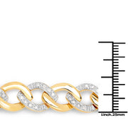 Bids.com 0.70 Carat Genuine White Diamond .925 Sterling Silver Bracelet Bracelets
