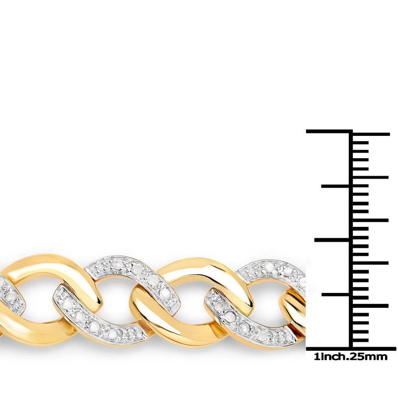 Bids.com 0.70 Carat Genuine White Diamond .925 Sterling Silver Bracelet Bracelets