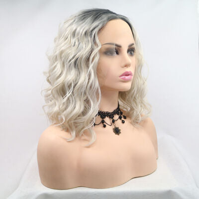 Mill's Beauty Supply Synthetic Lace Front Mid-length Wavy Wig, 12"