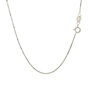 Bids.com 14k White Gold Classic Box Chain 0.6mm Necklaces