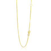 Bids.com 14k Yellow Gold Adjustable Box Chain 0.8mm Necklaces