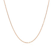 Bids.com 14k Pink Gold Diamond Cut Cable Link Chain 0.8mm Necklaces