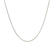Bids.com 14k White Gold Round Cable Link Chain 1.1mm Necklaces