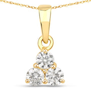 Bids.com 0.33 Carat Genuine Lab Grown Diamond 14K Yellow Gold Pendant Pendants