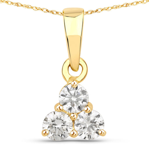 Bids.com 0.33 Carat Genuine Lab Grown Diamond 14K Yellow Gold Pendant Pendants