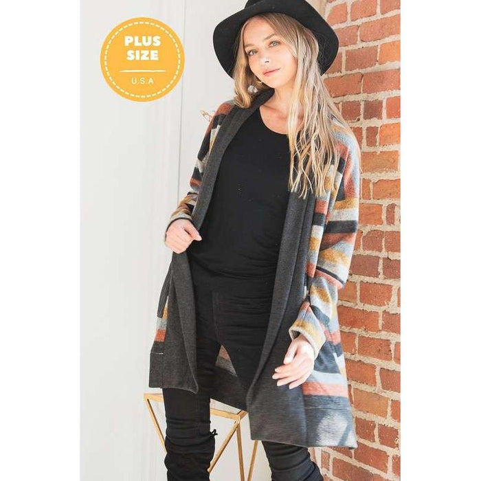 Multi Color Stripe Cardigan