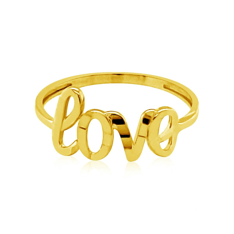 Bids.com 14k Yellow Gold Ring with Love Rings