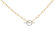 Bids.com 14KT Yellow Gold 1/4 Cttw Diamond  Toggle Clasp Paperclip Link Necklace (I-J Color, I1-I2 Clarity) - 18" Inches Necklaces