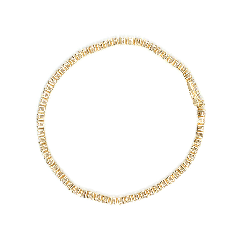 Bids.com 14K Yellow Gold 6.0 Cttw Classic 4 Prong Set Round Brilliant Cut Diamond Tennis Bracelet (K-L Color, VS2-SI1 Clarity) - 7.25" Bracelets
