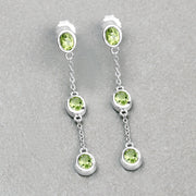 Bids.com 2.10 Carat Genuine Peridot .925 Sterling Silver Earrings Earrings
