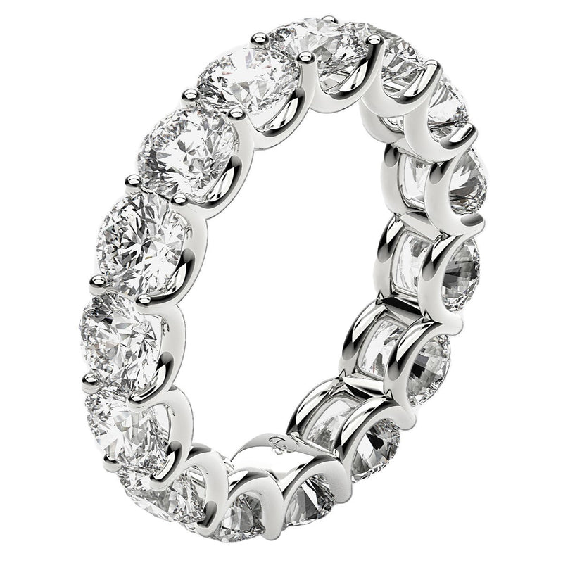 Bids.com Round Cut Lab Grown Diamond Eternity Ring in 14k White Gold (5 cttw FG/VS2) Rings