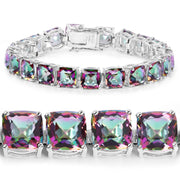 Bids.com 48.93 Carat Genuine Rainbow Quartz .925 Sterling Silver Bracelet Bracelets