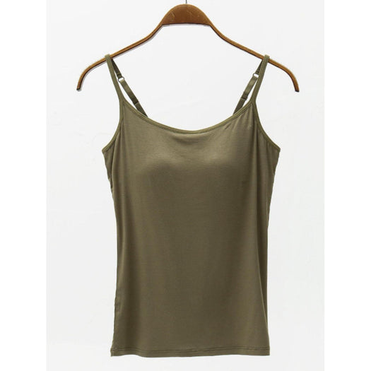 Adjustable Strap Modal Cami with Bra