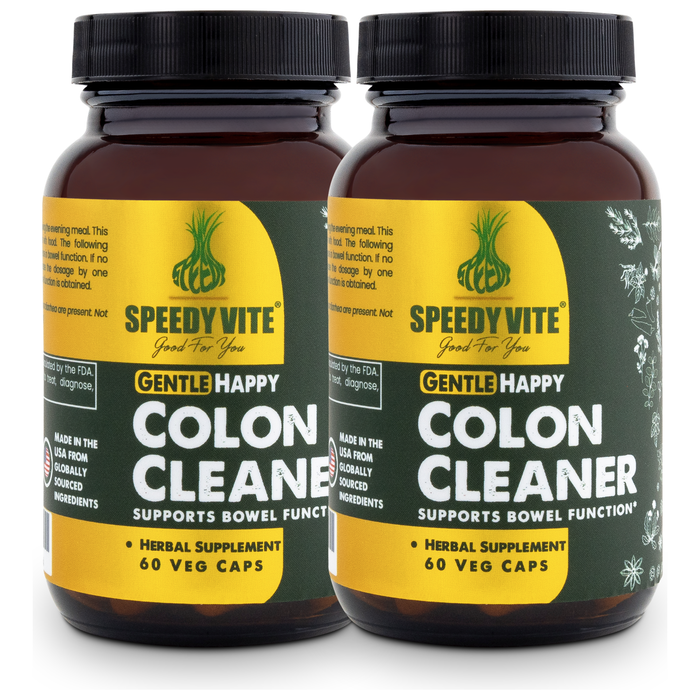 SpeedyVite® Colon Cleaner (Wild Gentle Happy Strength) (60 Veg. Caps) Gentle Support for Bowel Function* Organic & Wildcrafted Made in USA FREE SHIPPING