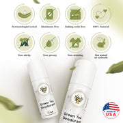 WhollyKaw Green Tea Deodorant - Dermatologist Tested Men