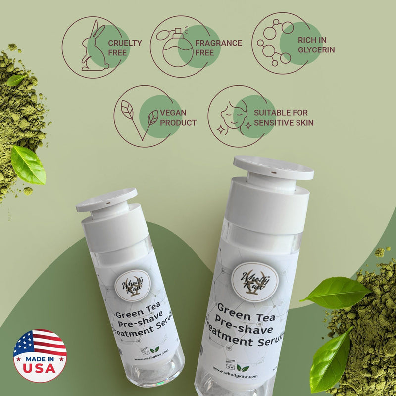 WhollyKaw Green Tea Pre-Shave Treatment Serum