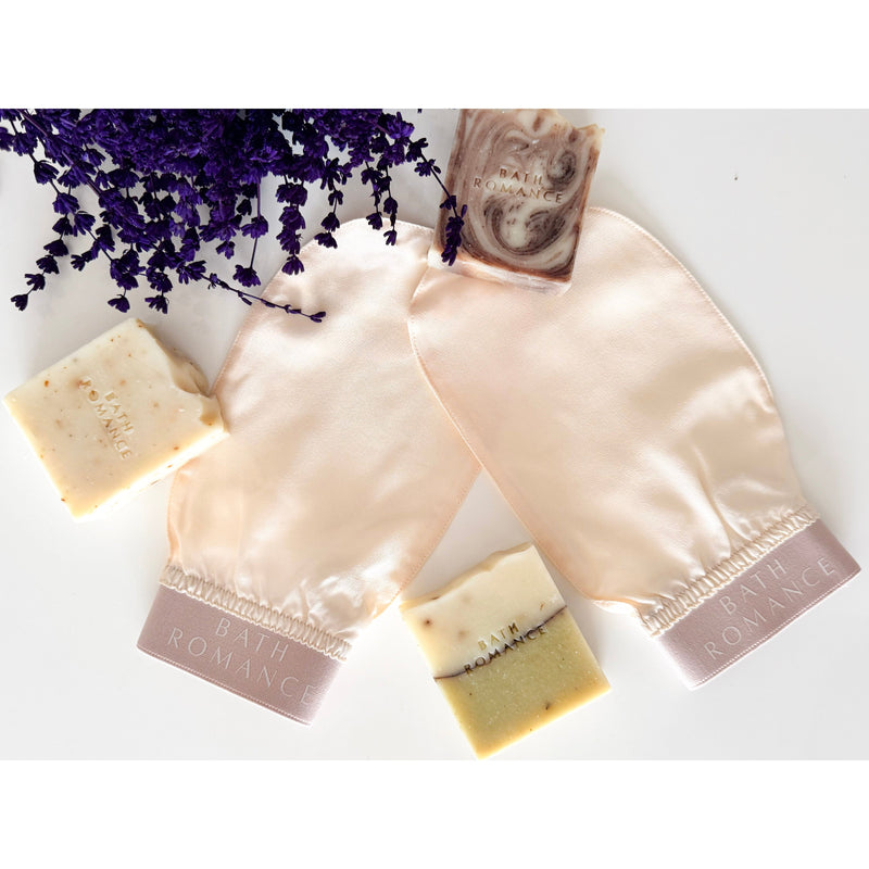 Bath Romance exfoliating silk bath glove bath glove