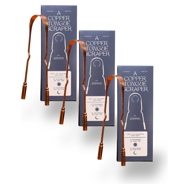 KÖPPEN Pure Copper Tongue Scraper | Fresh Breath & Enhanced Taste Oral Care